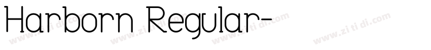 Harborn Regular字体转换
